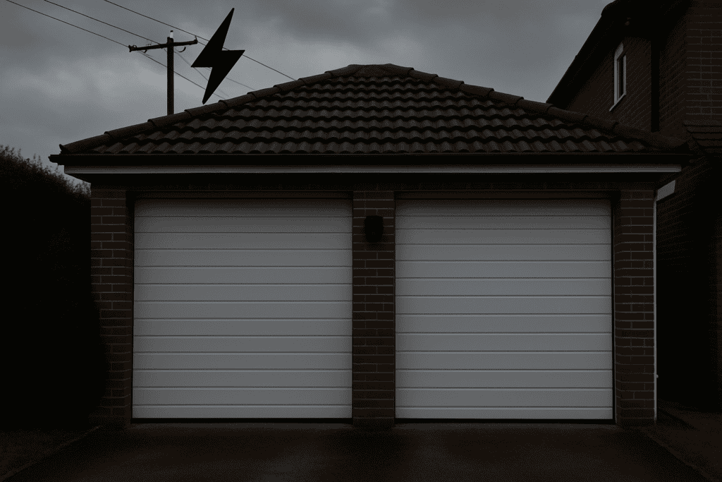 electric garage doors in a power cut?